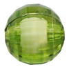 Fantastic Acrylic Beads, Faceted Round 6mm Hole:1.5mm, Sold by Bag