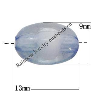 Fantastic Acrylic Beads, Oval 13x9mm Hole:2mm, Sold by Bag