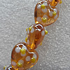 Lampwork Beads, Heart 12mm Hole: About 1.5mm, Sold by PC