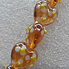 Lampwork Beads, Heart 18mm Hole: About 1.5mm, Sold by PC