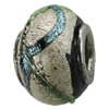 Handmade European Style Lampwork Beads With Platinum Color Copper Core, 10x14mm Hole:5mm, Sold by PC