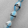 Lampwork Beads, Oval 27x16mm Hole: About 2mm, Sold by PC