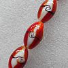 Lampwork Beads, Oval 27x16mm Hole: About 2mm, Sold by PC