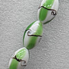 Lampwork Beads, Oval 27x16mm Hole: About 2mm, Sold by PC