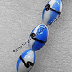 Lampwork Beads, Oval 27x16mm Hole: About 2mm, Sold by PC