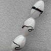 Lampwork Beads, Oval 27x16mm Hole: About 2mm, Sold by PC