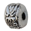 Jewelry findings, CCB plastic Beads Antique silver, Column 10x15mm Hole:3mm, Sold by Bag