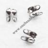 Bead Tips, Copper Lead-Free, 4.0mm hole: 1.5mm, Sold by Bag 