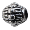 Jewelry findings, CCB plastic Beads Antique silver, Bicone 5x6mm Hole:2mm, Sold by Bag