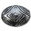 Jewelry findings, CCB plastic Beads Antique silver, Flat Oval 23x18mm Hole:2mm, Sold by Bag