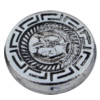 Jewelry findings, CCB plastic Beads Antique silver, Flat Round 22x22mm Hole:3mm, Sold by Bag