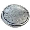 Jewelry findings, CCB plastic Beads Antique silver, Flat Round 24x24mm Hole:2mm, Sold by Bag