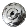 Jewelry findings, CCB plastic Beads Antique Silver, Flat Round 23mm Hole:3mm, Sold by Bag
