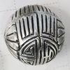 Jewelry findings, CCB plastic Beads Antique Silver, Round 25mm Hole:3mm, Sold by Bag