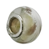 Handmade European Style Lampwork Beads With Platinum Color Copper Core, 15x10mm Hole:5mm, Sold by PC