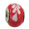 Handmade European Style Lampwork Beads With Platinum Color Copper Core, 15x10mm Hole:5mm, Sold by PC