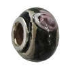 Handmade European Style Lampwork Beads With Platinum Color Copper Core, 15x10mm Hole:5mm, Sold by PC