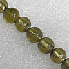 Silver Foil Lampwork Beads, Round 8mm Hole: About 1.5mm, Sold by PC