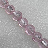 Silver Foil Lampwork Beads, Round 8mm Hole: About 1.5mm, Sold by PC