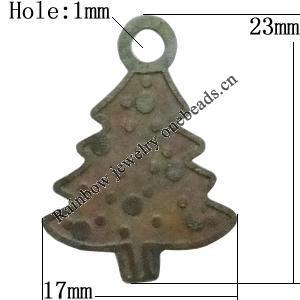  Copper Finding Computer Chip Original, Tree 23x17mm Hole:1mm, Sold by Bag