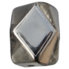 Jewelry findings, CCB plastic European style Beads platina plated, Polyhedron 22x18mm Hole:4mm, Sold by Bag