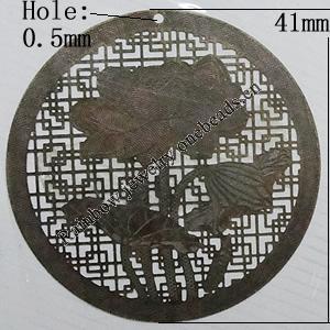  Copper Finding Computer Chip Original, Round 41mm Hole:0.5mm, Sold by Bag