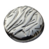 Jewelry findings, CCB plastic Beads platina plated, Flat Round 23x24mm Hole:2mm, Sold by Bag