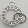 Pendant Zinc Alloy Jewelry Findings Lead-free, 18x15mm Hole:3mm, Sold by Bag