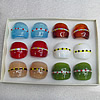 Lampwork Glass Rings,Mix Color, Box Size: 130x90x35mm, Sold by Box