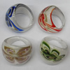 Gold Sand Lampwork Glass Rings, Sold by PC