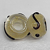 Handmade European Style Lampwork Beads, 14x9mm Hole:6mm, Sold by PC