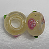 Handmade European Style Lampwork Beads, 14x9mm Hole:6mm, Sold by PC