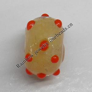 Handmade European Style Lampwork Beads, 14x9mm Hole:6mm, Sold by PC