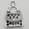 Pendant Zinc Alloy Jewelry Findings Lead-free, 21x14mm Hole:2mm, Sold by Bag