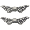 Bead Zinc Alloy Jewelry Findings Lead-free, Wing 12x3mm, Hole:1mm, Sold by KG