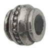 European Style Beads Zinc Alloy Jewelry Findings Lead-free, Flat bottle 9x7mm, Hole:4mm, Sold by Bag