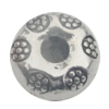 Bead Zinc Alloy Jewelry Findings Lead-free, Flat Round 9mm, Hole:2.5mm, Sold by Bag