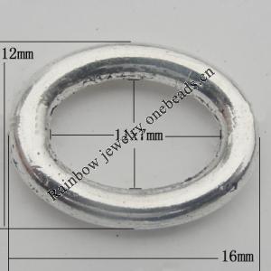 Donut Zinc Alloy Jewelry Findings Lead-free, 16x12mm,11x7mm, Sold by Bag