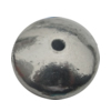Bead Zinc Alloy Jewelry Findings Lead-free, Flat Round 14mm, Hole:1.5mm, Sold by Bag