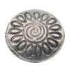 Bead Zinc Alloy Jewelry Findings Lead-free, Flat Round 9mm, Hole:1mm, Sold by Bag
