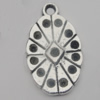Pendant Zinc Alloy Jewelry Findings Lead-free, 22x13mm Hole:2mm, Sold by Bag