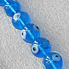 Turkish Handmade Lampwork Glass Evil Eye Beads, Round 8mm Hole: About 1.5mm, Sold by PC