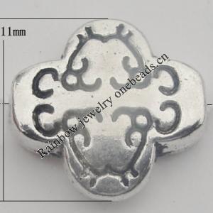 Bead Zinc Alloy Jewelry Findings Lead-free, 11mm, Hole:2mm, Sold by Bag