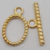 Clasp Zinc Alloy Jewelry Findings Lead-free, Loop:22x13mm,Bar:23x7mm, Hole:3mm, Sold by Bag