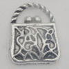 Pendant Zinc Alloy Jewelry Findings Lead-free, 15x13mm, Sold by Bag