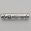 Bead Zinc Alloy Jewelry Findings Lead-free, Tube 18x4mm, Hole:2mm, Sold by Bag