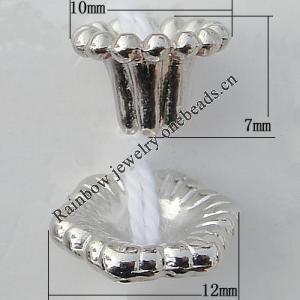 Jewelry findings, CCB plastic Beads platina plated, 10x7mm,12mm Hole:1mm, Sold by Bag