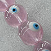 Turkish Handmade Lampwork Glass Evil Eye Beads, Round 12mm Hole: About 1.5mm, Sold by PC