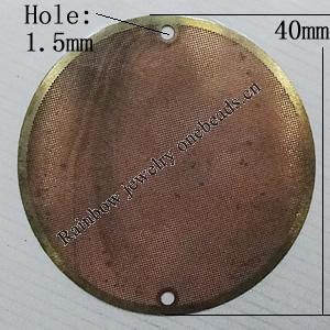  Copper Finding Computer Chip Original, Round 40mm Hole:1.5mm, Sold by Bag