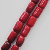 Coral Beads, Column About:10x4mm Hole:0.1mm, Sold by KG